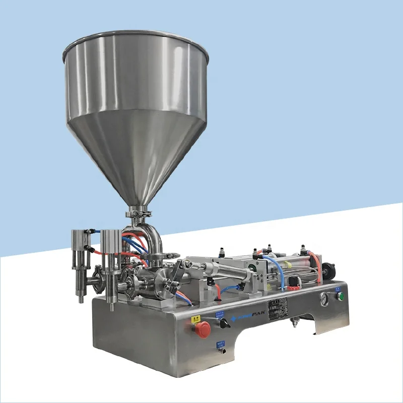 100 мл настольная модель с двумя головками пневматическая автоматическая машина для розлива жидкости для томатного горячего соуса