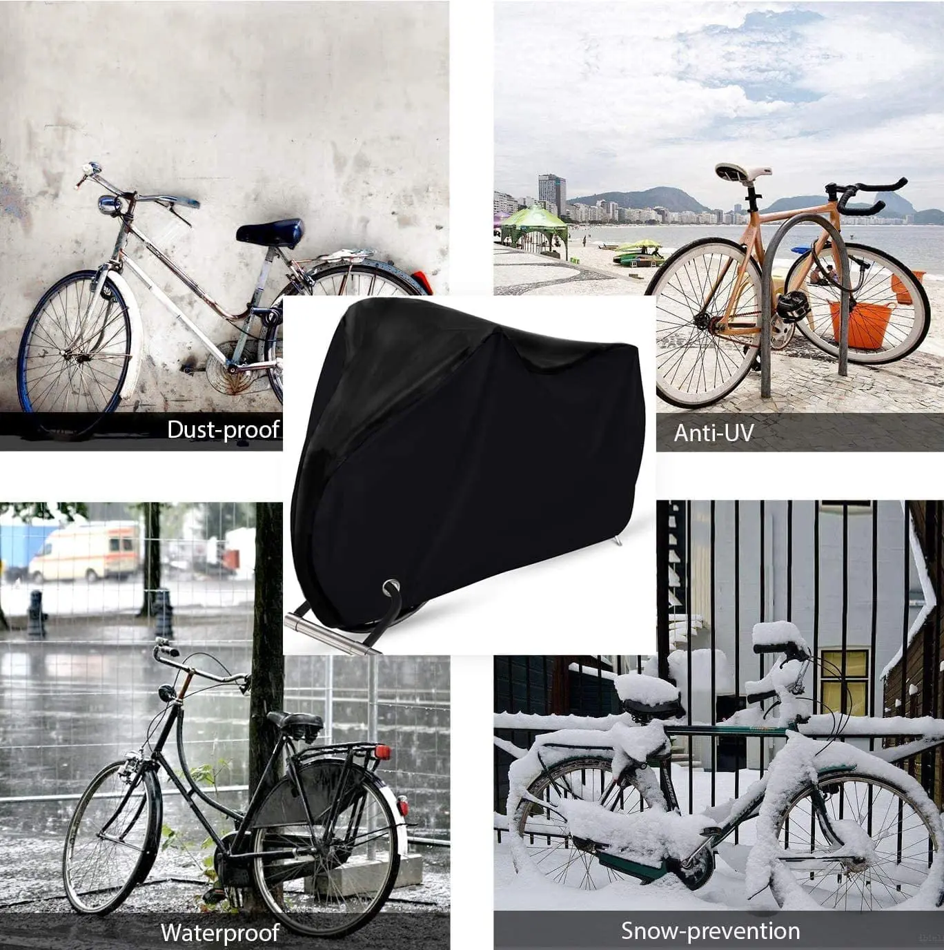 300D Heavy Duty Oxford Cloth Bike Cover for Road Bikes Custom Universal Waterproof Covers for Bike Indoor