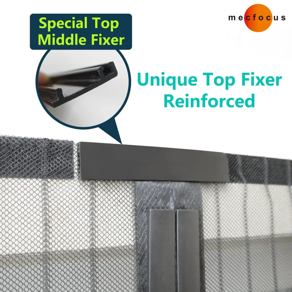 100% Polyester Magnet Door Curtain Mosquito Net Magnetic Door Screen Anti-Mosquito Insect Easy-Fit Magnetic Fly Screen Door Mesh