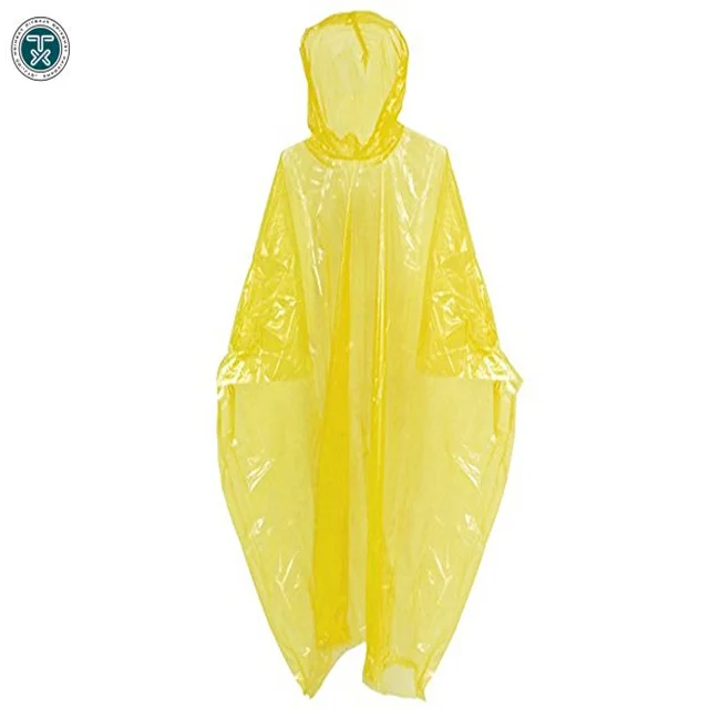 disposable flame retardant rain poncho/rain coat poncho