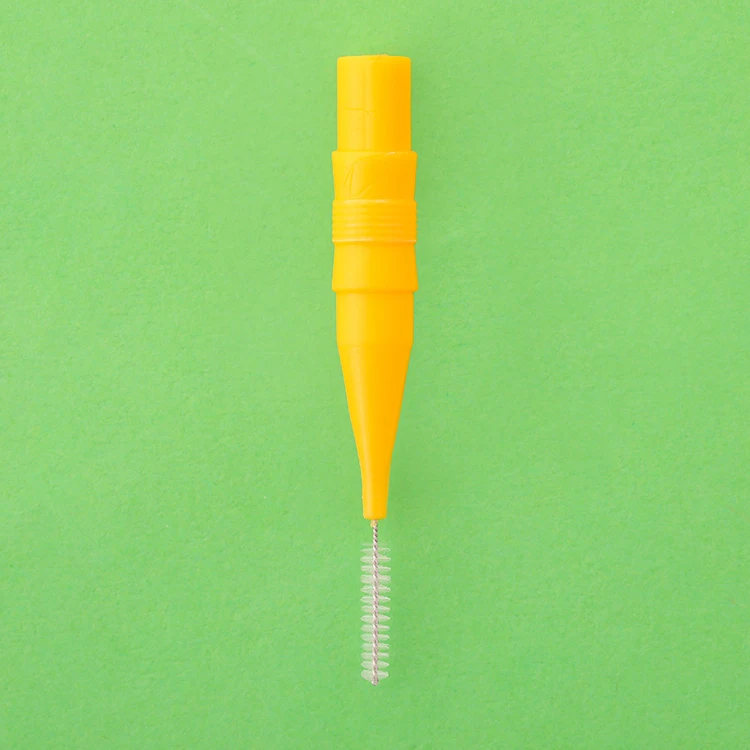 PLA Biodegradable corn starch 4S-S Pillar Shape Pp Grip Interdental Brush With Brush