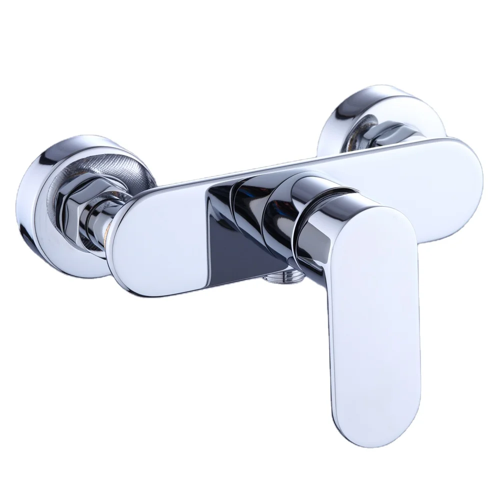 
Luxury bathroom shower set brass faucet single handle wall mounted chrome water mixers taps 