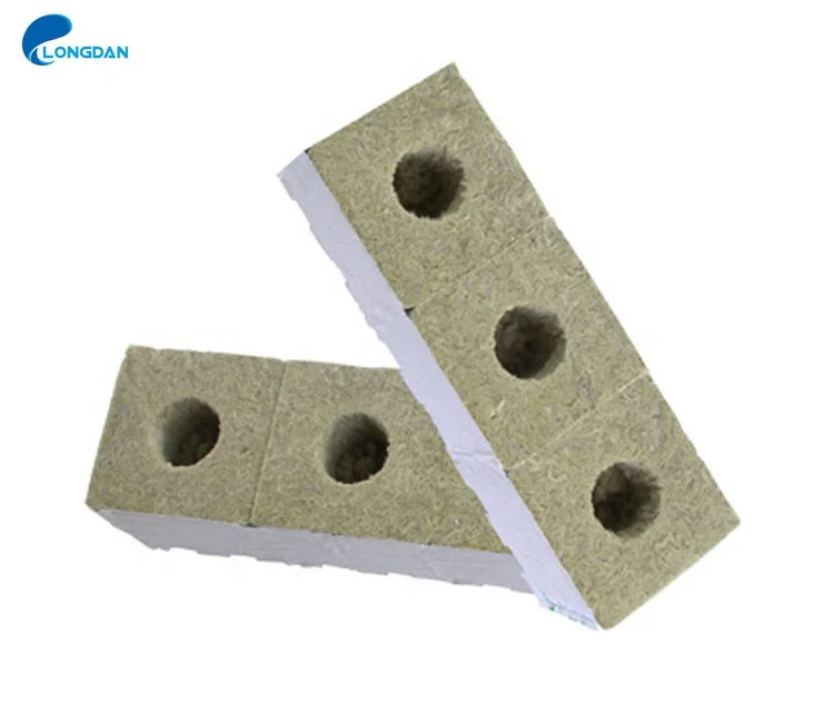 Low cost mineral rock wool plant grow cube / vegetable blocks for greenhouse seedling growth