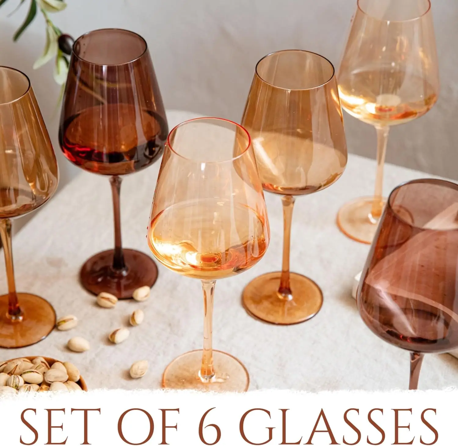 Top Seller 2024 Colored Wine Glass Set of 6 Elegant Colored Glass Stemmed Wine Glass Set of 6 Multi-colored Wine Glasses