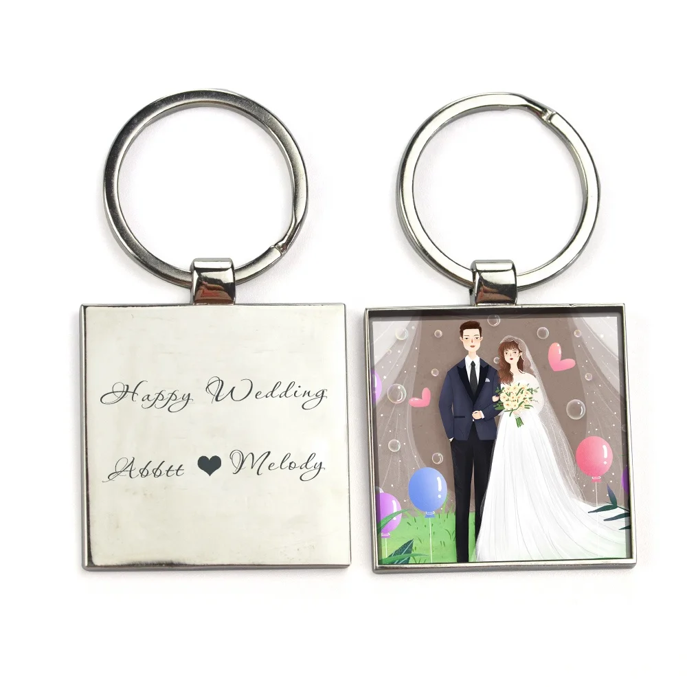 Custom Logo Zinc Alloy Key Chain Accessories Trinket Key Ring Cute Plant Keychain With Packaging Card