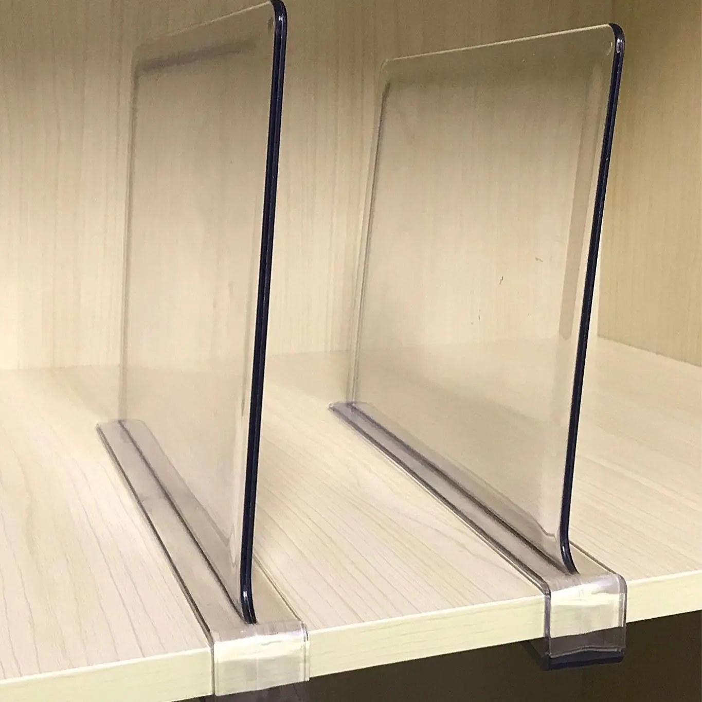 Hot Sale Wood Closets Shelf Divider Acrylic Closet Separator Plastic Shelf Dividers for Closet Shelves Organizer