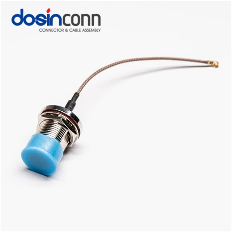 RF Cable Assembly RG178 with Panel Mount N Type Jack Bulkhead with O-ring to IPEX IPX Connector