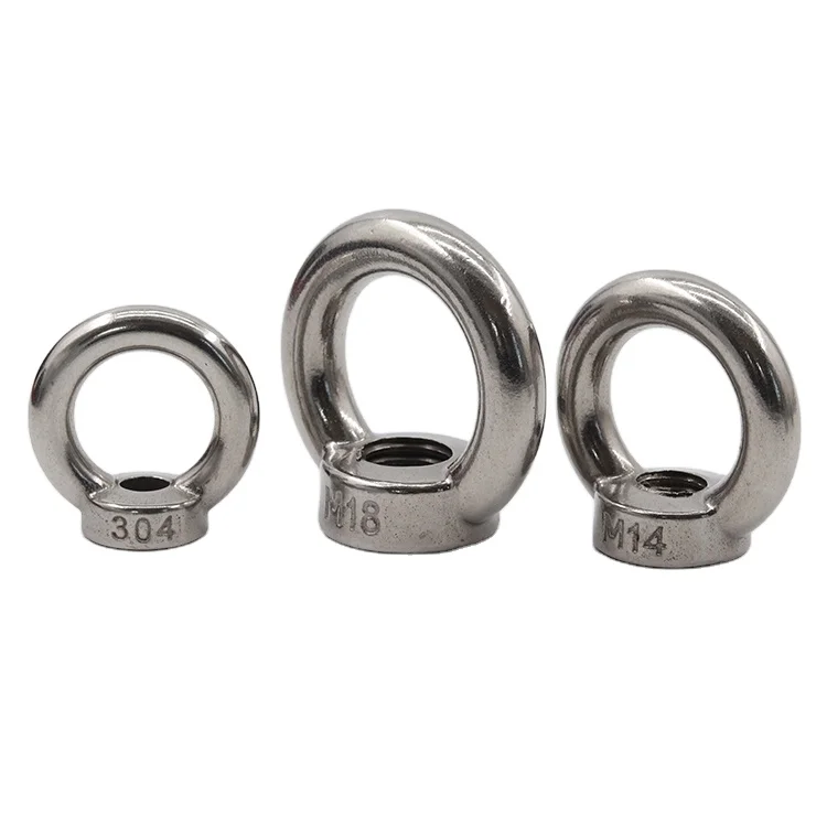 AISI 304 316 DIN582 stainless steel lifting eye Bolts eyebolt screw eye nut eyenut