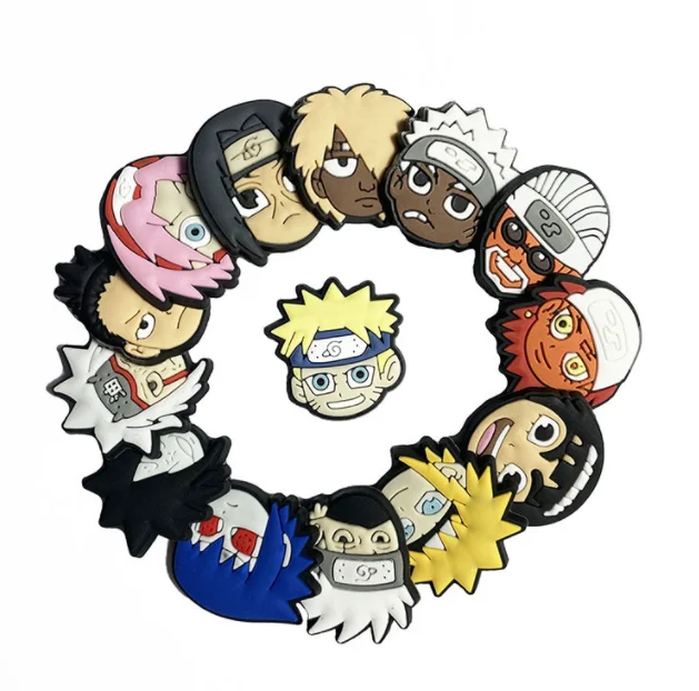 New Naruto Anime Shoes Charm PVC Patches Charms Wholesale For Crocs Decoration Accessories