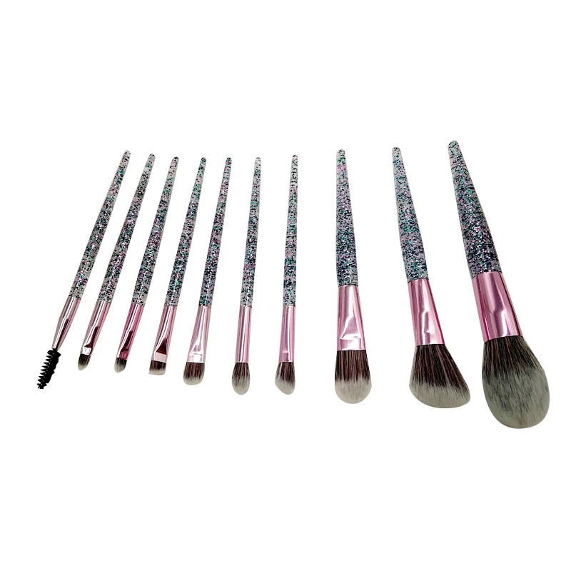Mengya 2019 Новое поступление private label make up brush 10 шт Персонализированные кисти для макияжа с косметическим