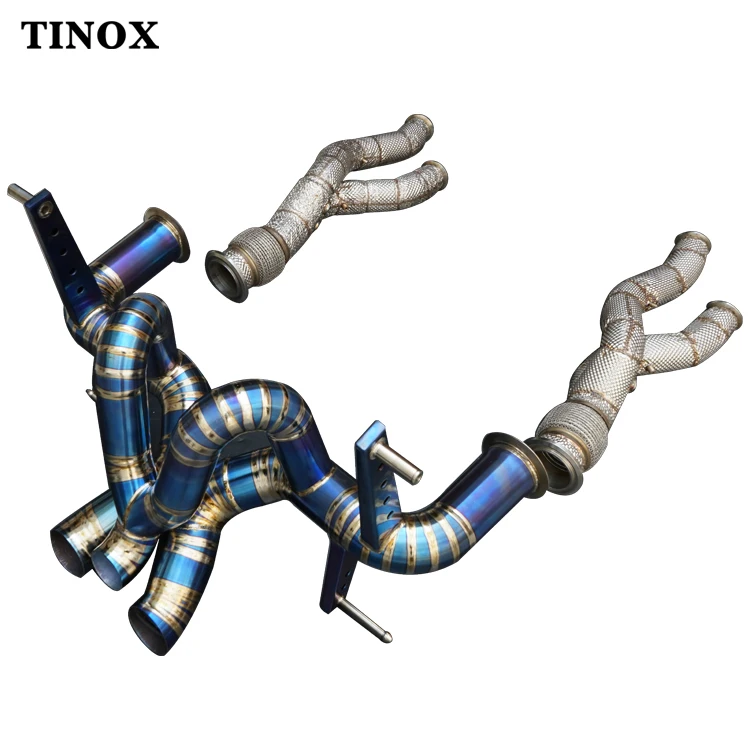 Hot Selling Titanium Alloy  valvetronic exhaust catback with downpipe for Lamborghini  LP740 exhaust