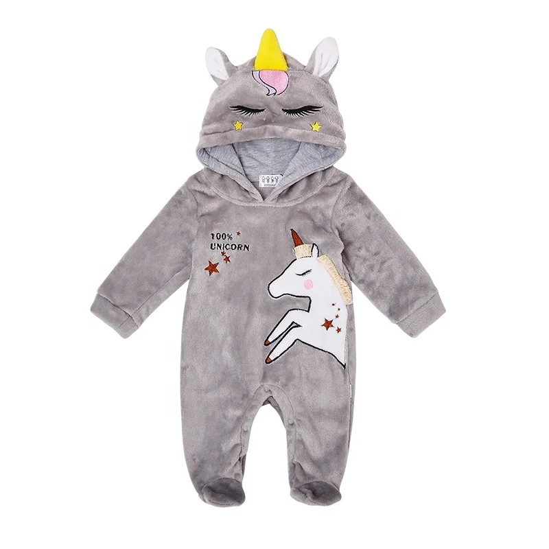 Baby Clothes Autumn And Winter Models New Newborn One-piece Baby Outing Clothes Romper Infant Flannel Crawl Clothes Cute