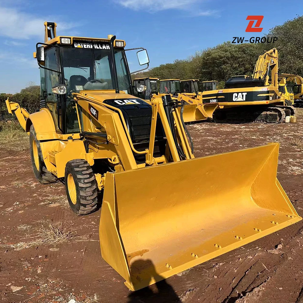 Caterpillar Used Backhoe Loader 420E 420F 12 Ton  4x4 front backhoe loader for Zimbabwe