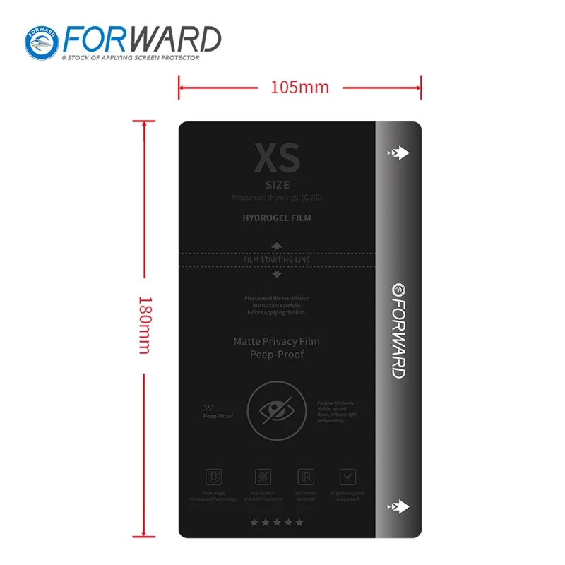 FORWARD 7 Inches Matte Privacy Screen Protector Flexible Explosion-proof Film TPU Hydrogel Film for huawei OPPO Screen Protector