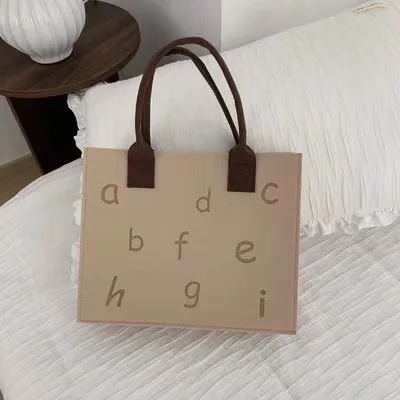 High Quality Custom Color Felt tote bag Fashion Laser Cut Technique Soft and Fashionable Cosmetic Features Felt tote bag