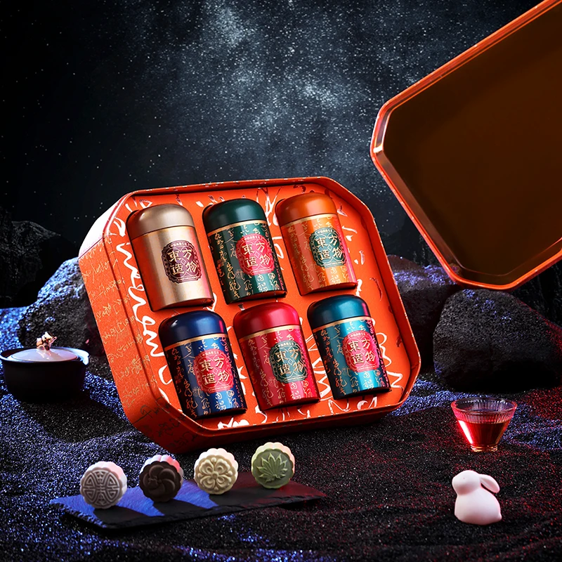 Chinese suppliers Custom Design Logo Printing box Octagonal Paper insert Moon cake Gift Packaging Box  party gift