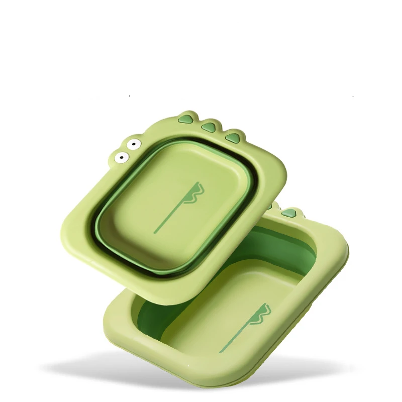 Портативная безопасная детская пластиковая раковина в форме крокодила для умывания детей для дома