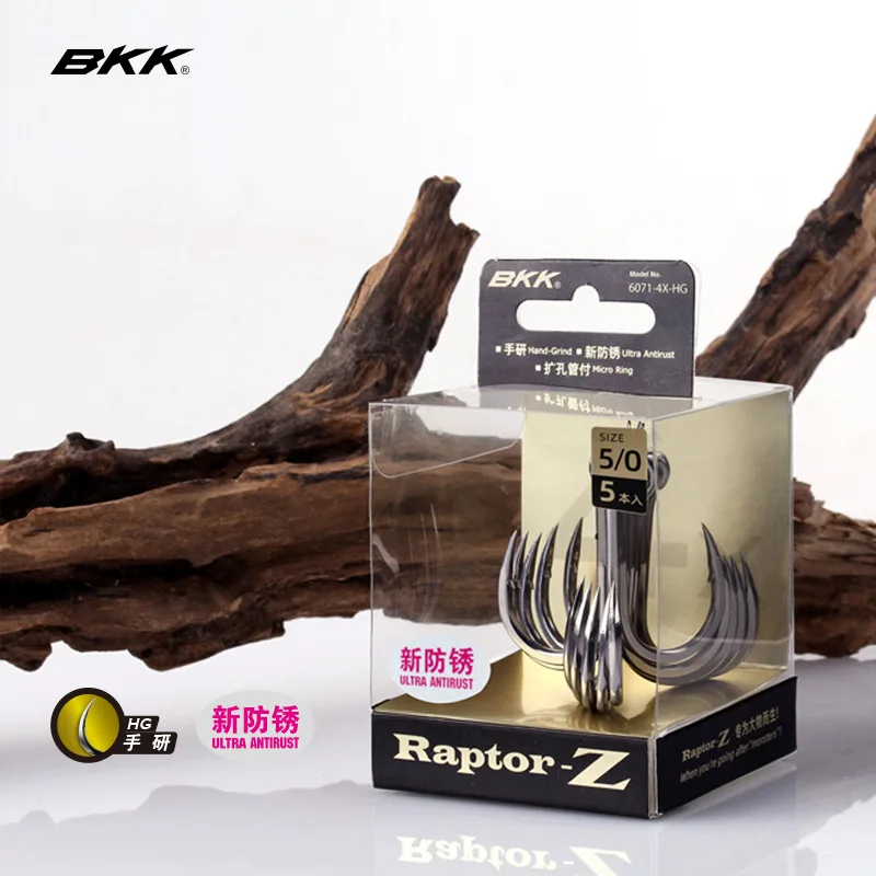 BKK черный 6071-4X-HG тройной крючок 4 раза более новый анти-ржавчины якорных крючка трехсторонний