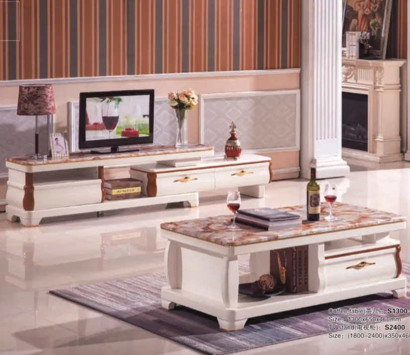 Modern luxury granite living room furniture coffee table sets elegant