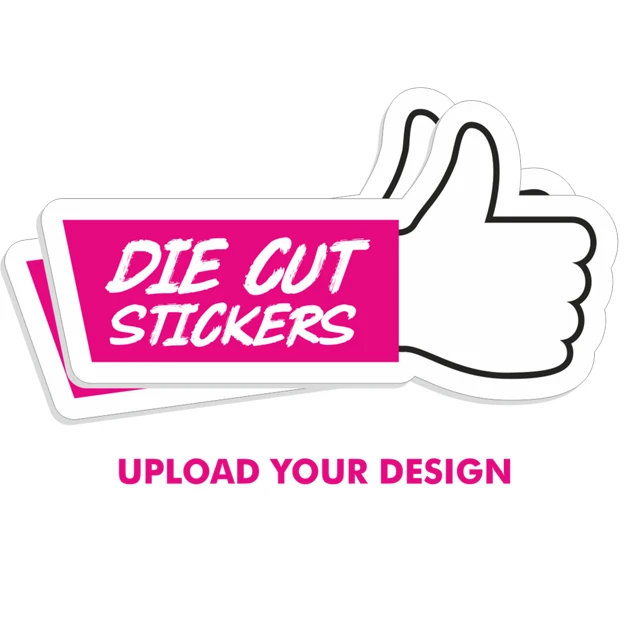 Custom adhesive die cut label stickers