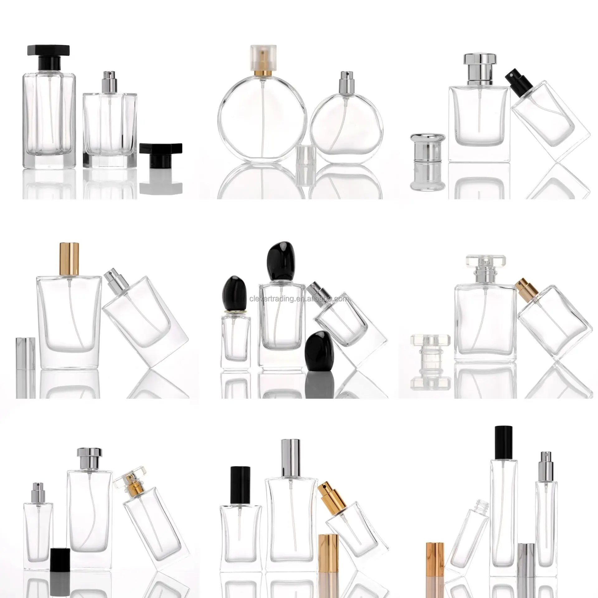 factory price 50ML color gradient glass perfume bottle 30ml customize glass scent bottle fragrant bottle for sale