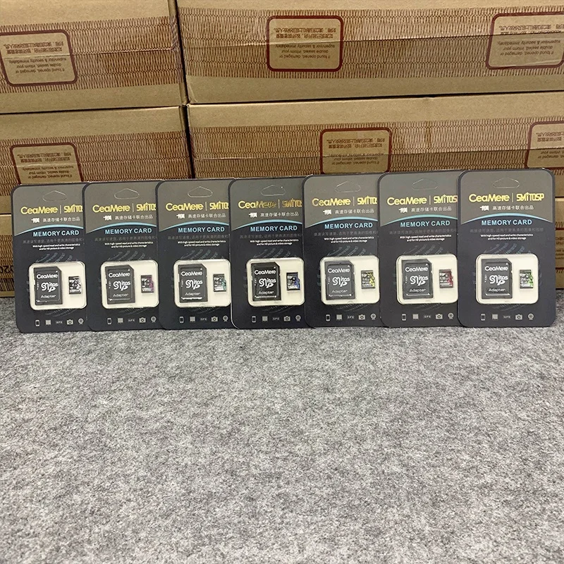 Ceamere Face Pattern Original 256GB Micro Memorias Class 10  TF Carte 8GB 16GB 64GB 128GB 256GB TF Memory Storage Card