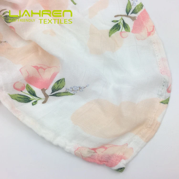 Manufacturer Muslin Swaddle Blanket Large Size 120cm Organic 100%Bamboo Muslin Baby Blanket Kids Wrap Swaddle Muslin Blanket