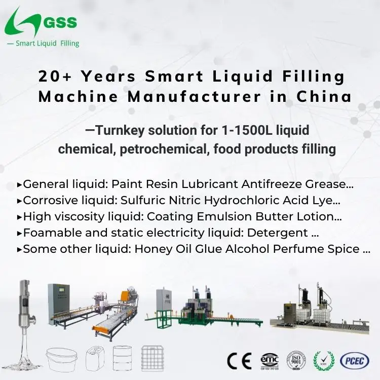 GSS 10-30L semi automatic solvent filling machine for chemical industry