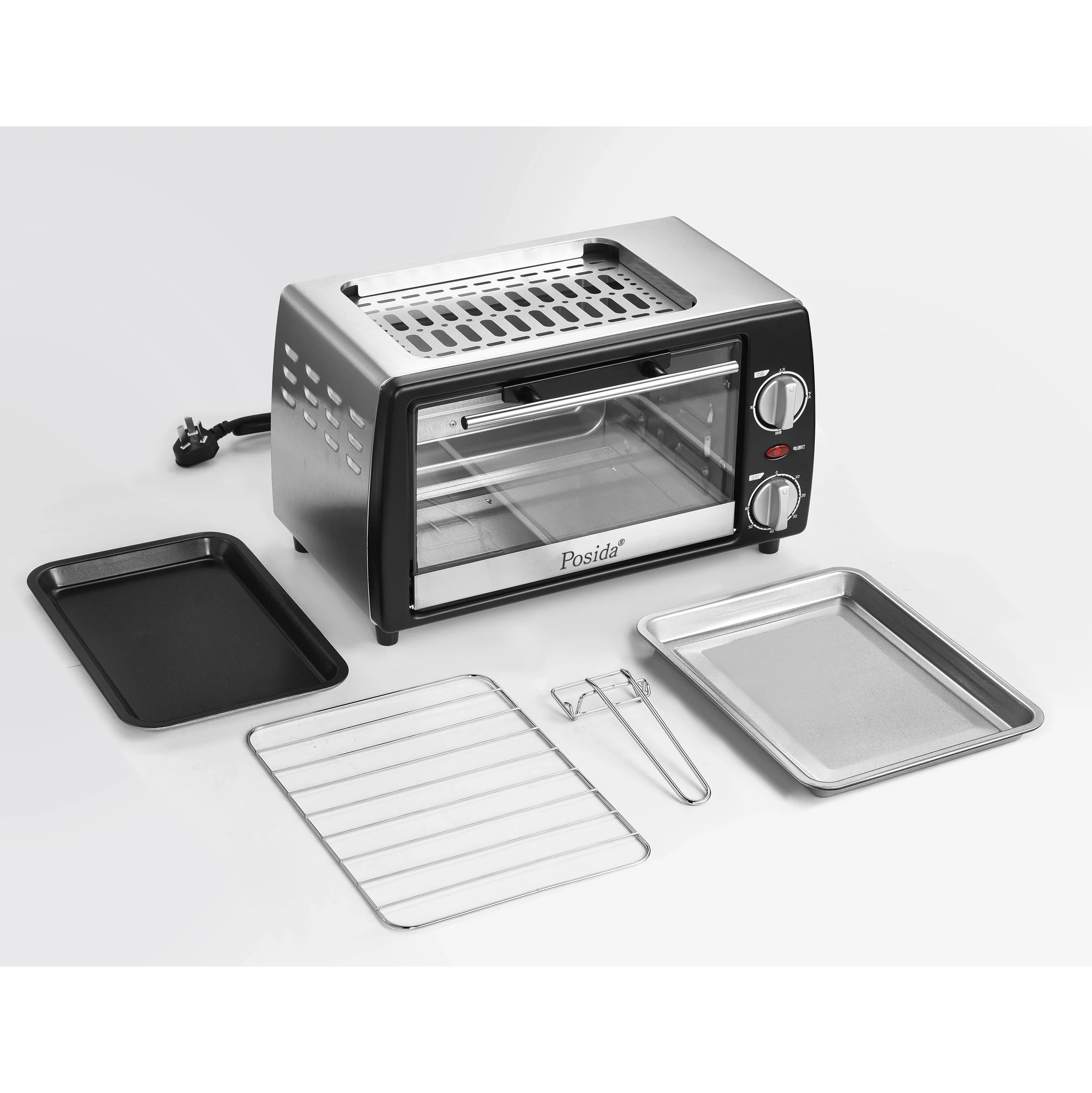 10L750W electric oven  Mini Pizza Oven with baking pan on the top oven electric