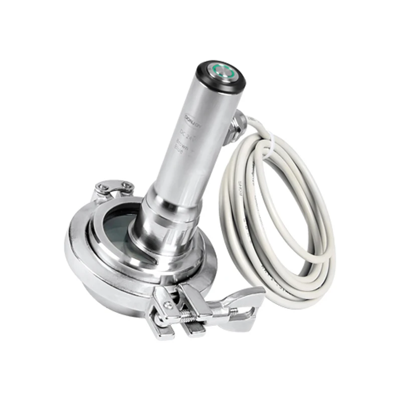 DONJOY Customized Sanitary Stainless Steel 304/316L 1' DN25 Clamp Connection Union Sight Glass With LED Flashlight