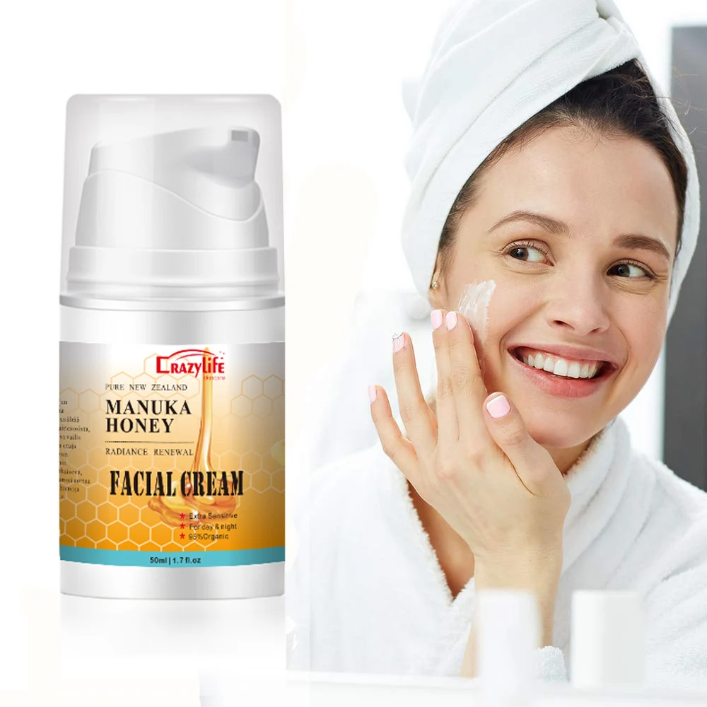 Manuka Honey Cream for Face 50ml -100% Natural- New Zealand Manuka Honey Cream -Moisturizing, firming, whitening anti-wrinkle