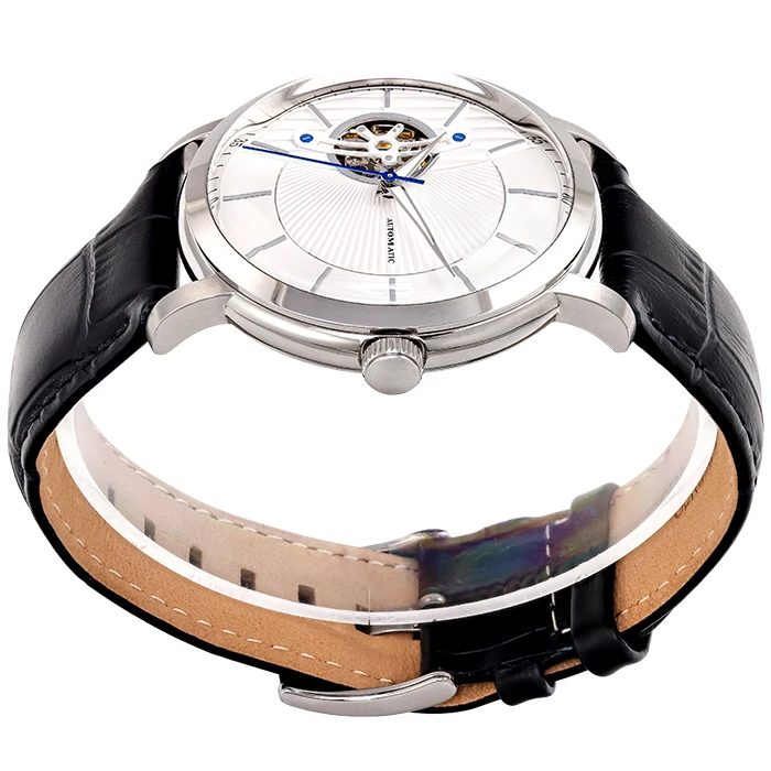 Hot sale luxury skeleton  Private label men hand watch japanese leather strap mechanical automatic stainless steel watch