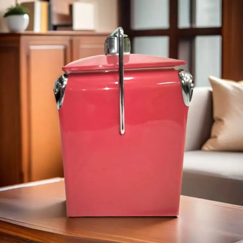 13 Liter Retro Stainless Steel Portable Multi-functional Cold And Warm Dual-Purpose Food And Beverage Insulation Hand Bucket