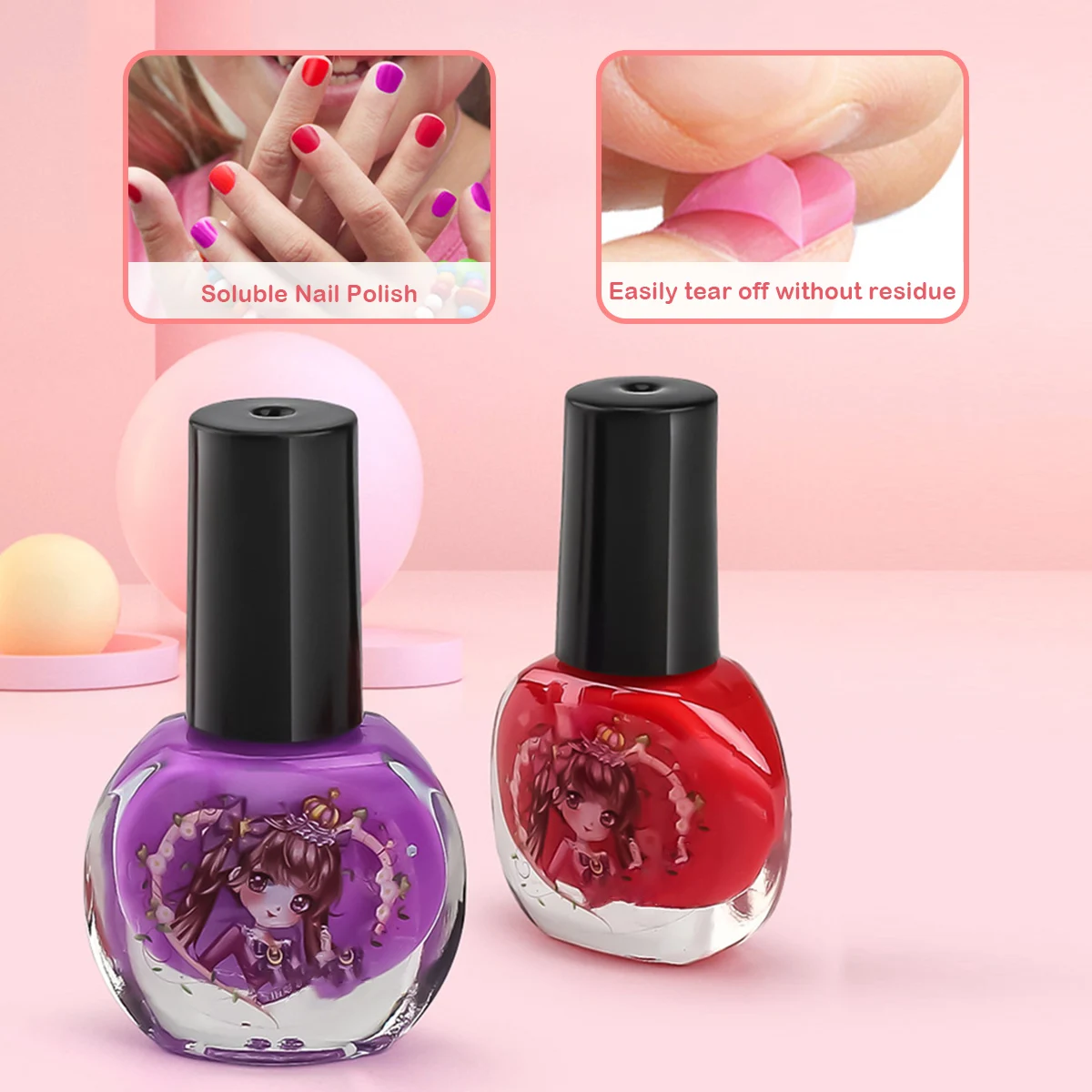 Girls Cosmetics Makeup Pretend Toy Kit Portable Make Up Washable Play Makeup Toys for Children Kids Christmas Gift Toys