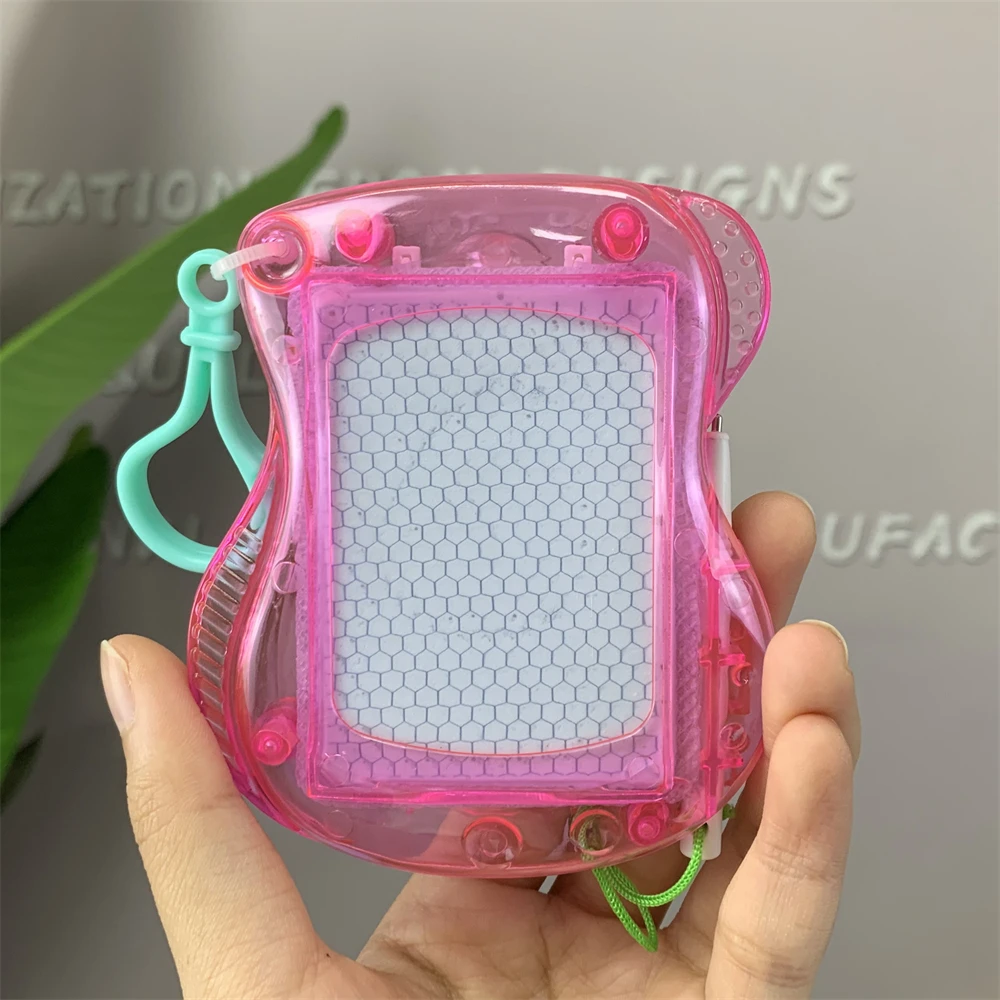 Educational Toy Kids Favors DIY Doodle Plastic Writing Painting Erasable Mini Magnetic Drawing Board With Keychain