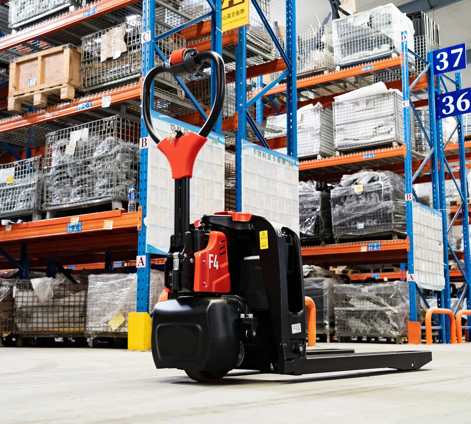 1500kg 1.5ton 1.5T Li-Ion High efficiency pallet truck electric with Lithium battery F4 with CE