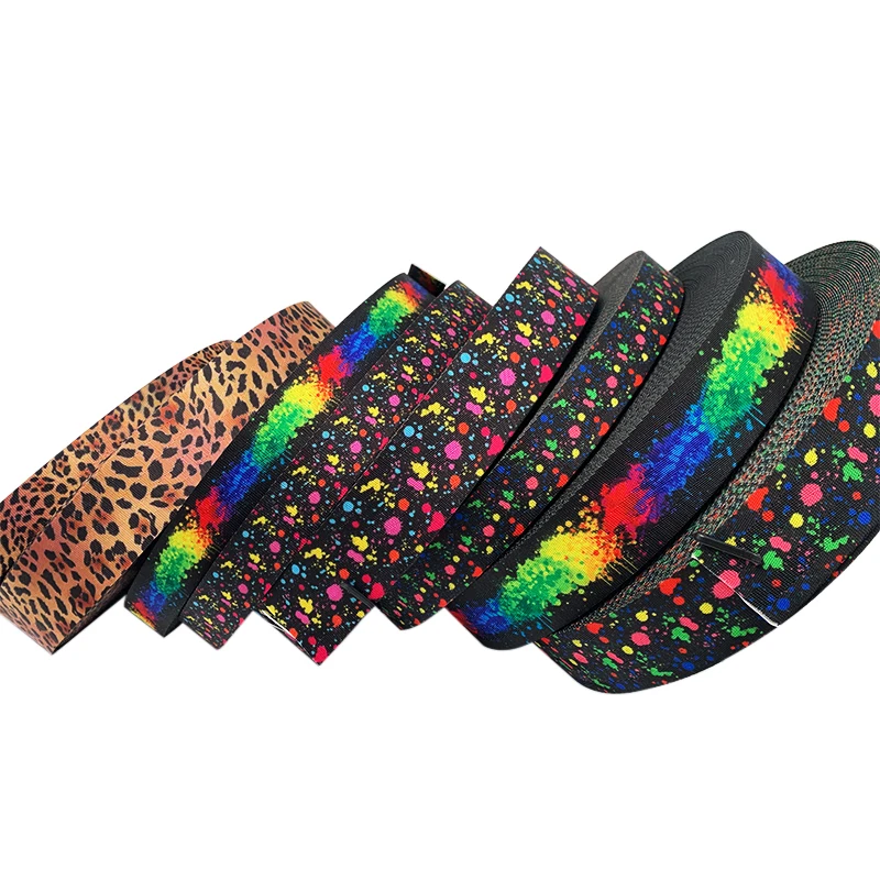 Горячая Распродажа, цветная полиэфирная лента, пользовательская теплопередача, печатный ленточный ремень для поводка собаки