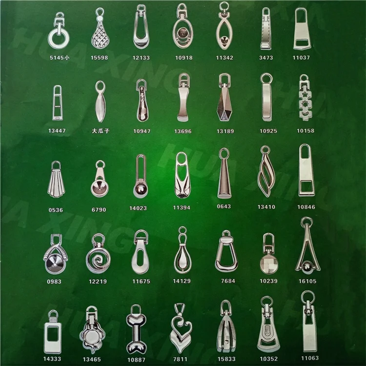 circular smiley face flower Leaf guns pentagram peach heart letter metal zipper slider puller pendant pull parts