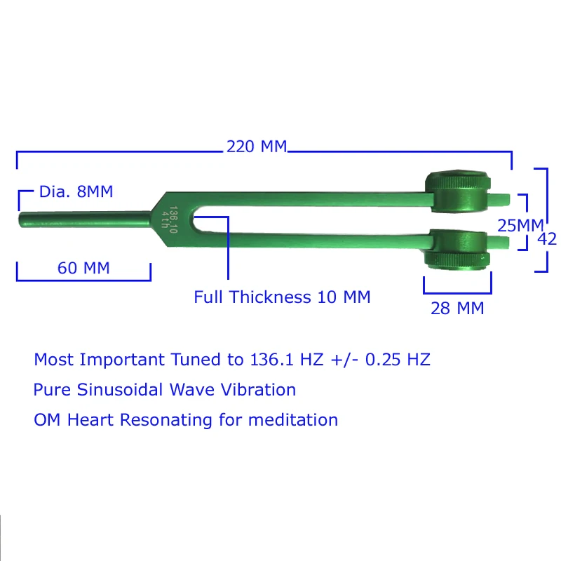 OM YOGA HEART CHAKRA 136.1 HZ TUNING FORK SETS FOR SOUND HEALING THERAPY