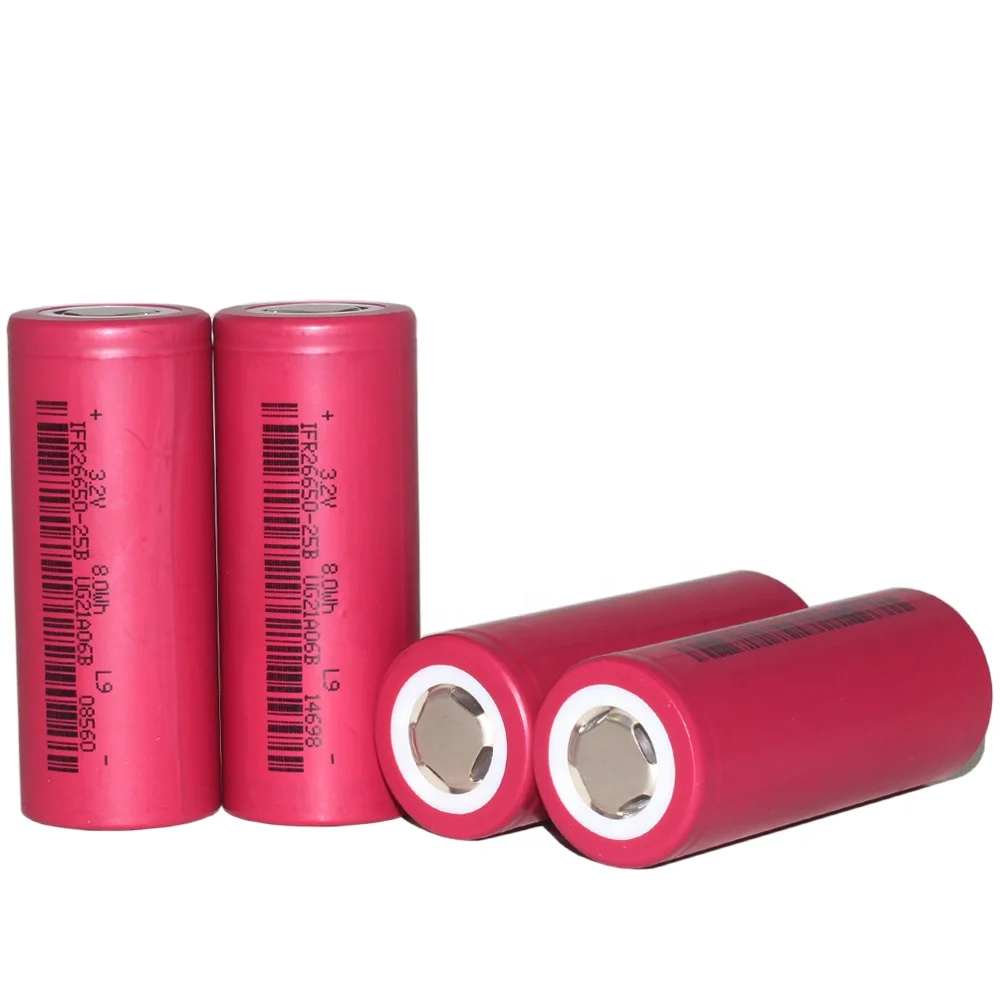 3.2V LiFePO4 26650 30C LiFePO4 Battery Max 75A  Continuously Discharge Current 26650 LiFePO4 Batteries For Starter Battery