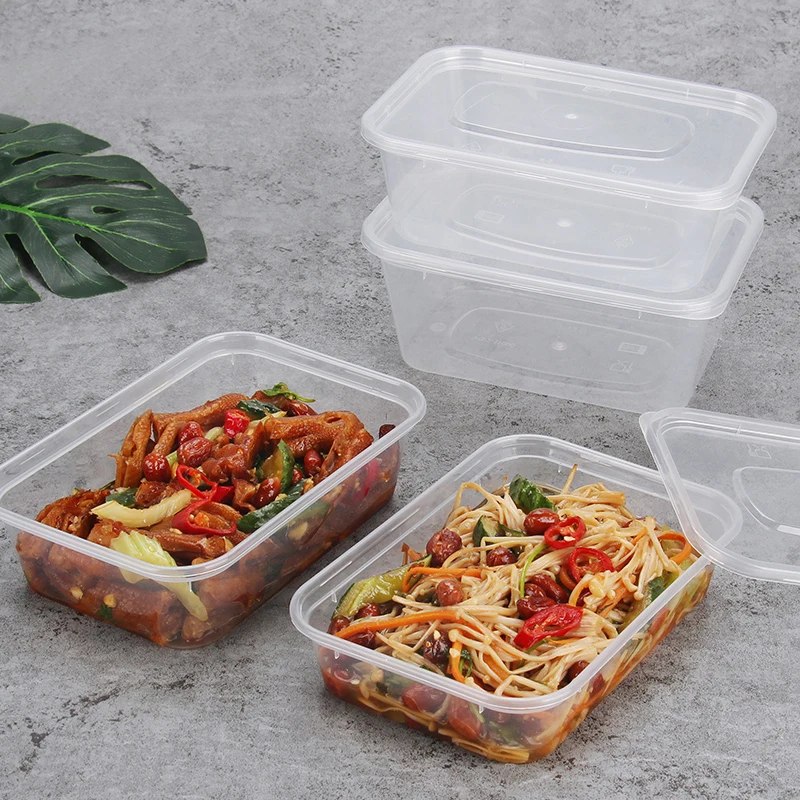 Wholesale 100% biodegradable takeaway tableware 500ml square disposable bento lunch boxes