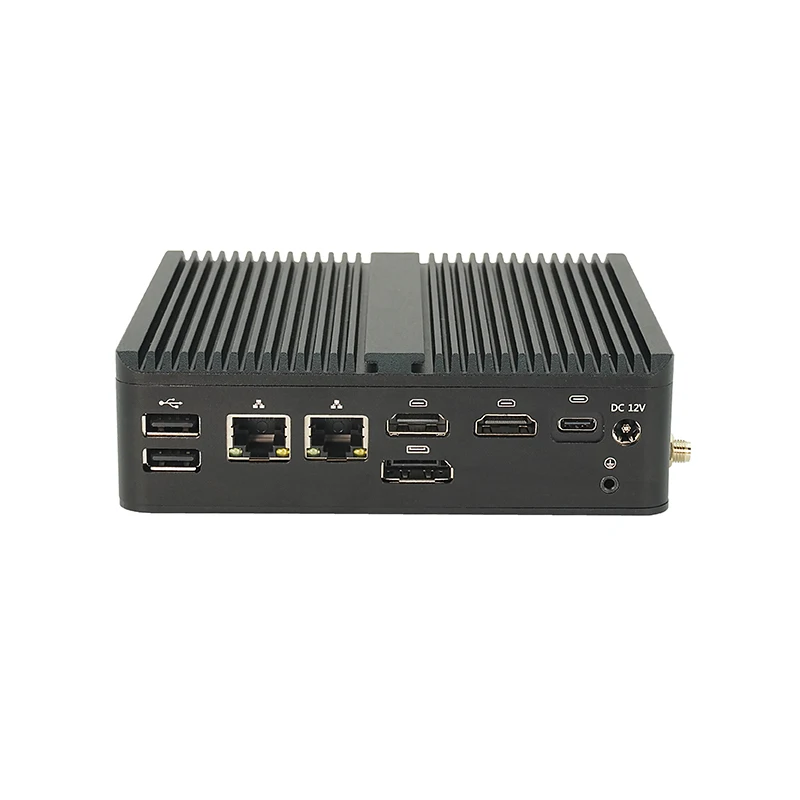 Intel 12th Gen Quad Core N100 Computer 8G DDR5 256G Nvme with Dual Lan Mini PC Linux Din Rail Vesa  2xRS485 COM Mini Host