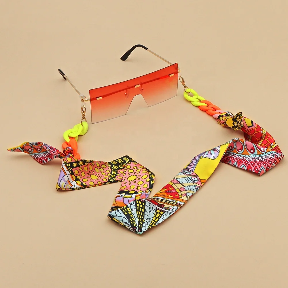 Резиновый матовый акриловый ретро-аксессуар для очков шёлковый ремешок для солнцезащитных очков маскирующий держатель для очков цепочка для очков