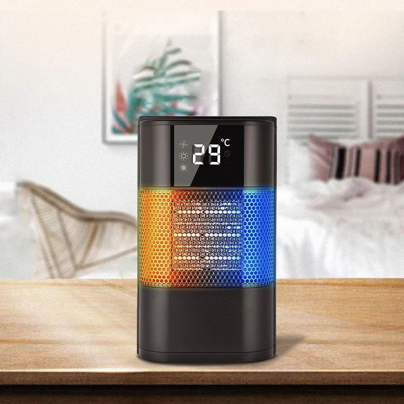 Умный электрический нагреватель с сенсорной панелью, керамический нагреватель с положительным температурным коэффициентом, домашний портативный нагреватель вентилятора для ванной комнаты