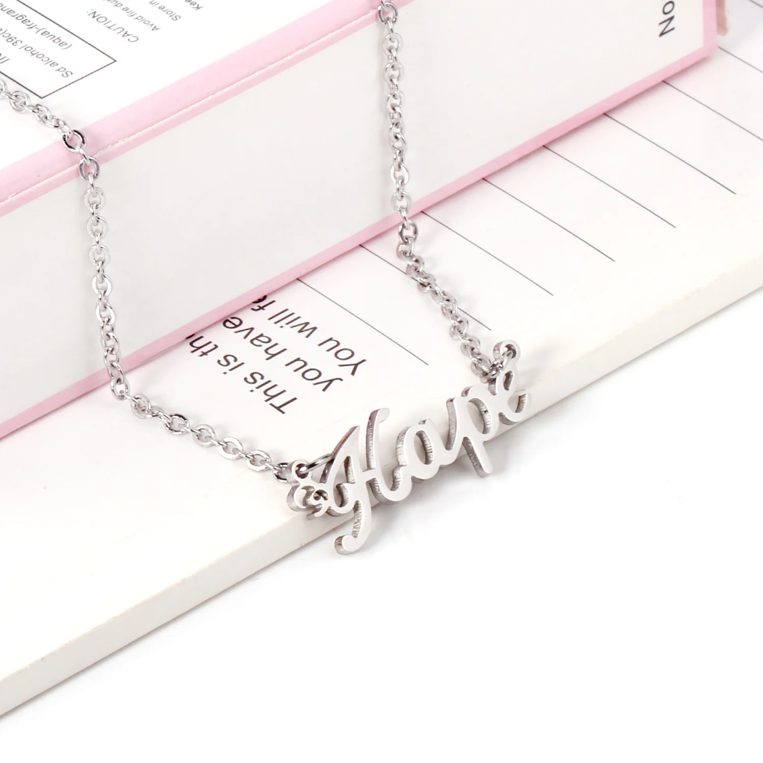 Chain Necklace Personalized Name Necklaces For Women and Men Stainless Steel Chain Custom Letter Necklace For Women Gift