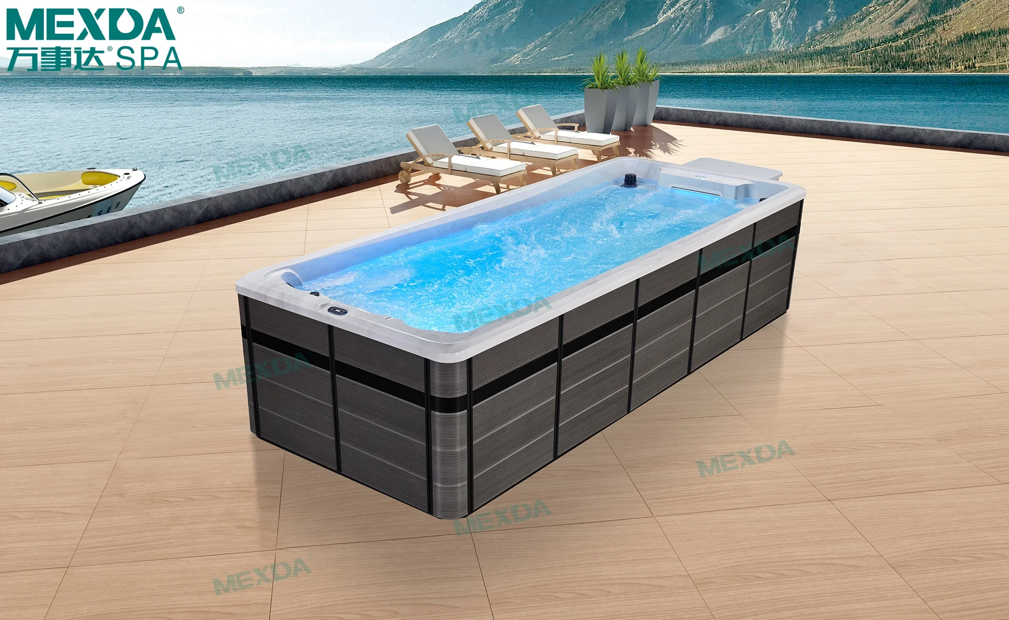 MEXDA 6 meter outdoor intex swimming pool with swimming training system WS-S06CT-L POOL SWIM