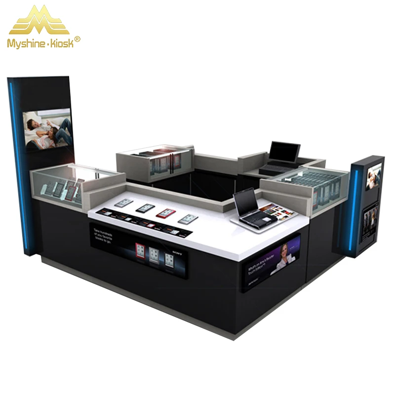 Phone accessories kiosk for sale mall mobile cell phone charging/repair/cases/booth kiosk