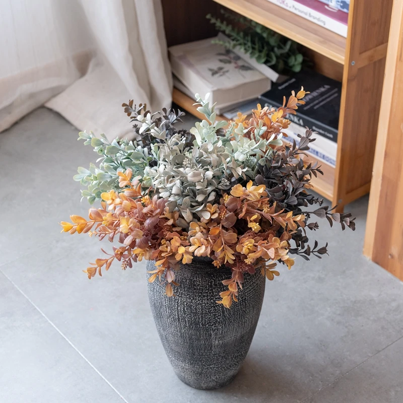 CL11003 Artificial Eucalyptus Leaves Spray Greenery Stems for Home Wedding Floral Arrangement