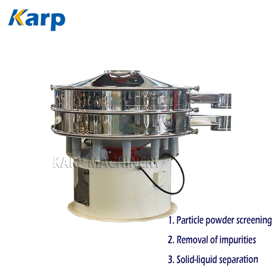 Multi-layers Rotary vibrating sieve Konjac Starch round vibration screen for Powder Granule