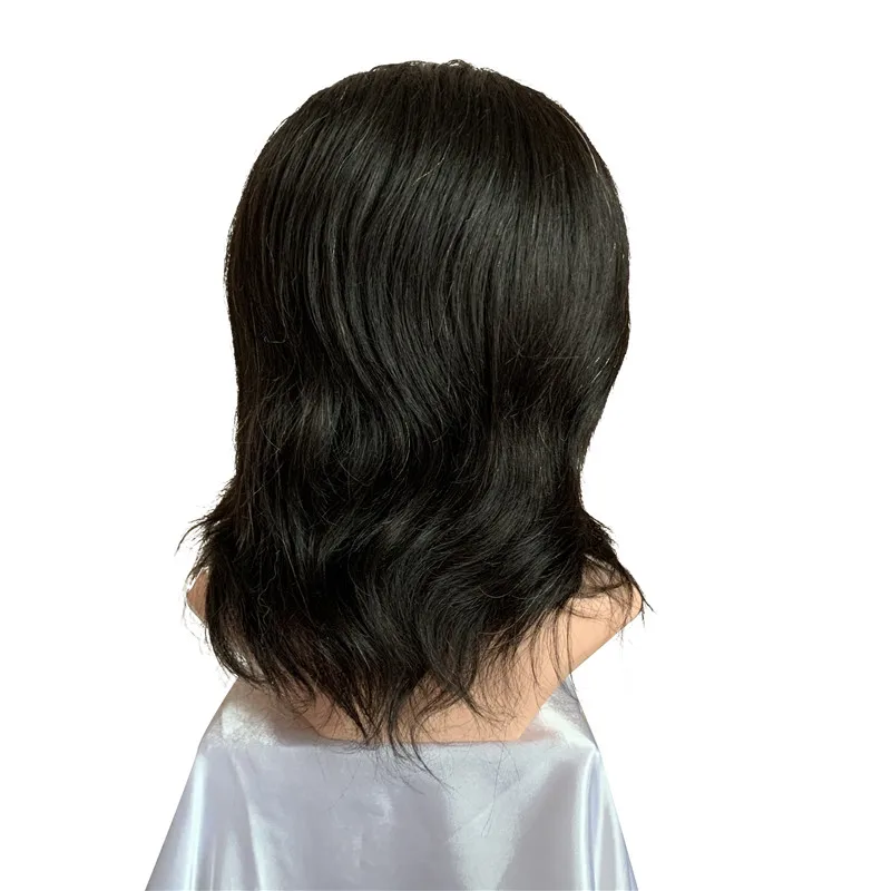 Wholesale hairdressing plastic handmade male shoulder mannequin head with human hair
